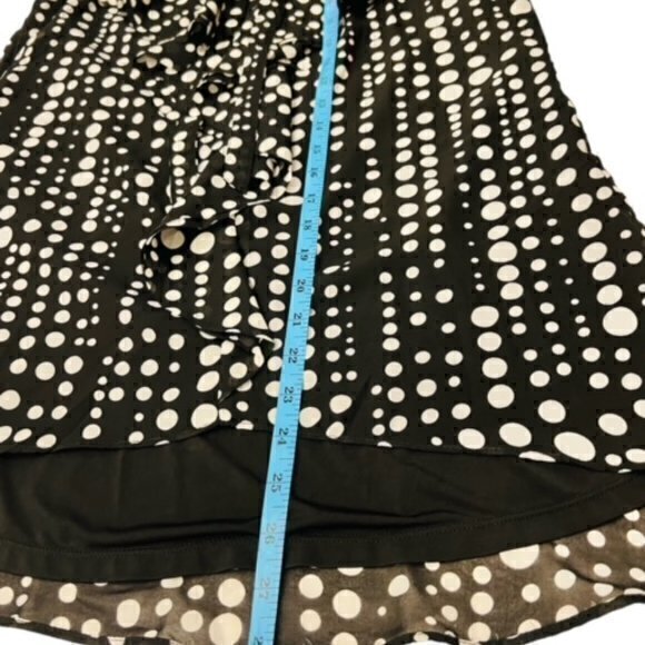 WHITE HOUSE BLACK MARKET Women Polyester Tank Top High Low Hem Polka Dot Lined S - Picture 5 of 11
